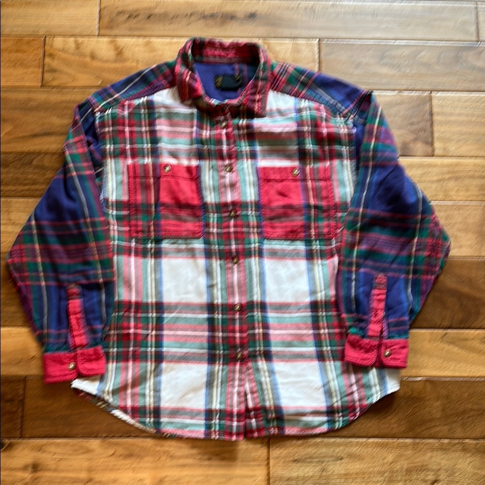 Vtg Eddie Bauer plaid button down shirt